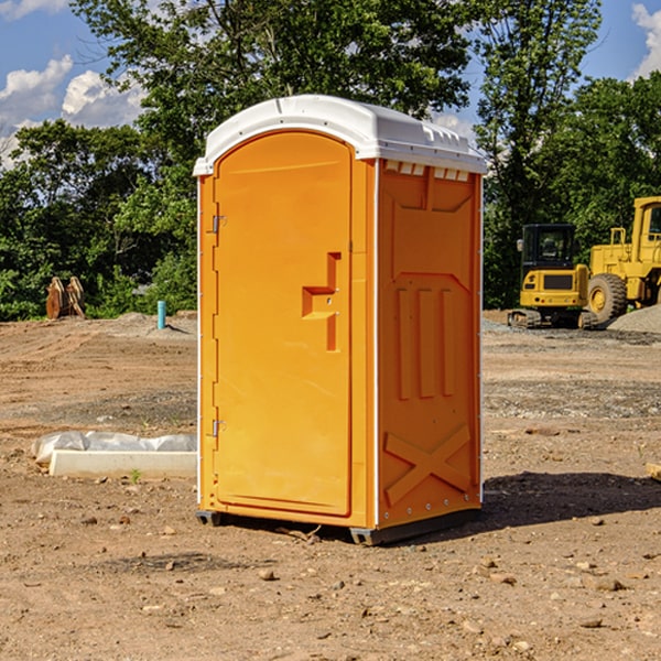 how often are the porta potties cleaned and serviced during a rental period in Ventress